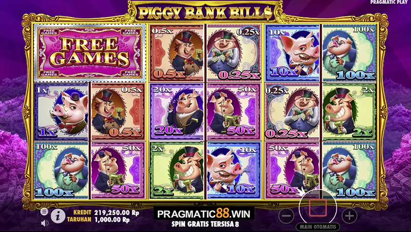 Incar free games atau spin gratis Piggy Bank Bills